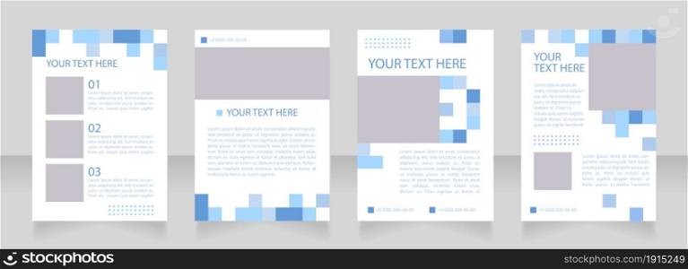 Studying abroad promo blank brochure layout design. College, university. Vertical poster template set with empty copy space for text. Premade corporate reports collection. Editable flyer paper pages. Studying abroad promo blank brochure layout design
