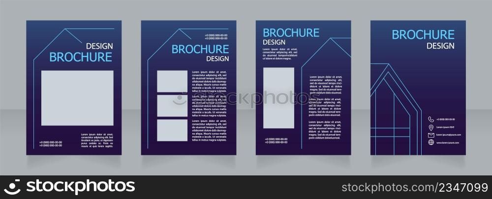 Studying architecture in university blank brochure design. Template set with copy space for text. Premade corporate reports collection. Editable 4 paper pages. Tahoma, Myriad Pro fonts used. Studying architecture in university blank brochure design
