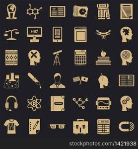 Studying icons set. Simple style of 36 studying vector icons for web for any design. Studying icons set, simple style