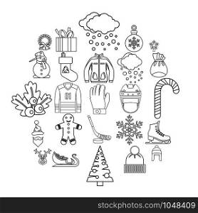 Stuff icons set. Outline set of 25 stuff vector icons for web isolated on white background. Stuff icons set, outline style