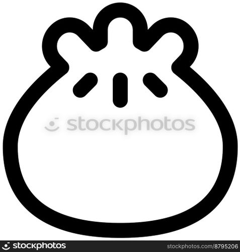 Stuffed dumpling regular vector icon