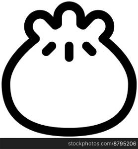 Stuffed dumpling regular vector icon
