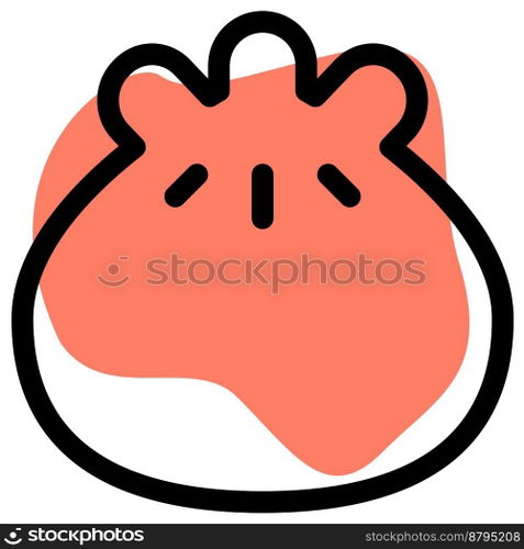 Stuffed dumpling regular vector icon