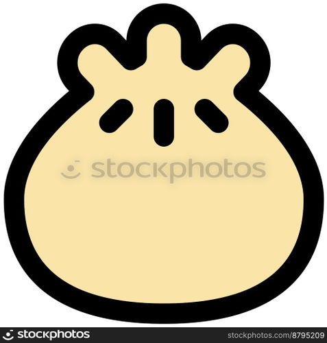 Stuffed dumpling regular vector icon