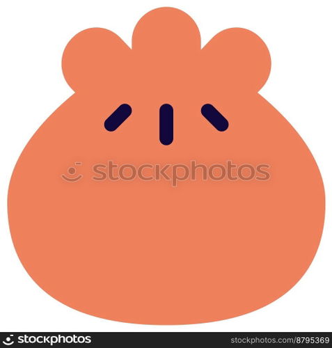 Stuffed dumpling regular vector icon