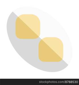 Stuffed popiah color shadow vector icon