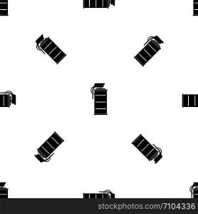 Stun grenade pattern repeat seamless in black color for any design. Vector geometric illustration. Stun grenade pattern seamless black