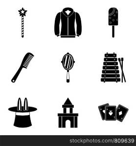 Stunt icons set. Simple set of 9 stunt vector icons for web isolated on white background. Stunt icons set, simple style