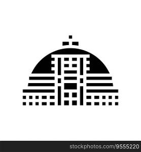 stupa monument buddhism glyph icon vector. stupa monument buddhism sign. isolated symbol illustration. stupa monument buddhism glyph icon vector illustration