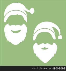 Style christmas greeting card design with Santa Claus. Vector illustration