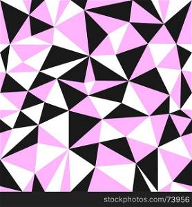 Style Female Geometric Seamless Pattern From Triangles. Frame Border Wallpaper. Elegant Fashion Repeating Vector Ornament