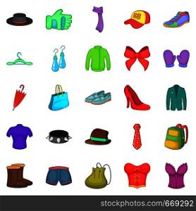 Style icons set. Cartoon set of 25 style vector icons for web isolated on white background. Style icons set, cartoon style