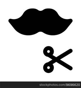 Styling The Dandy with mustache isolated on a white background
