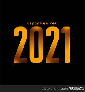 stylish 2021 happy new year golden background design