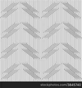 Stylish 3d pattern. Background with paper like perforated effect. Geometric design.Perforated paper with branches on continues lines.