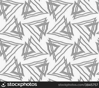 Stylish 3d pattern. Background with paper like perforated effect. Geometric design.Perforated paper with overlapping triangles.