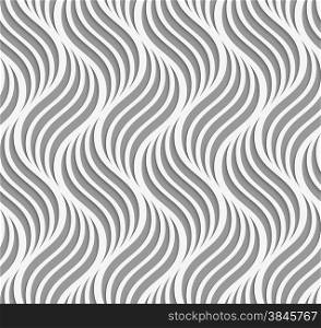 Stylish 3d pattern. Background with paper like perforated effect. Geometric design.Perforated paper with striped ripples.