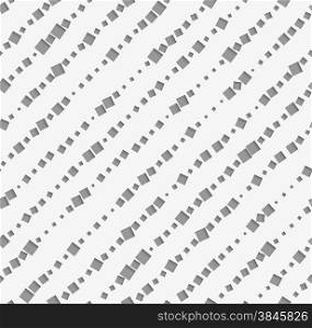 Stylish 3d pattern. Background with paper like perforated effect. Geometric design.Perforated paper with diagonal square textured lines.