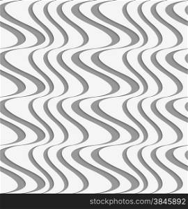 Stylish 3d pattern. Background with paper like perforated effect. Geometric design.Perforated paper with vertical uneven waves.