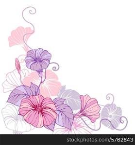 Stylish abstract floral background. Design of vector flowers.. Stylish abstract floral background. Design of vector flowers