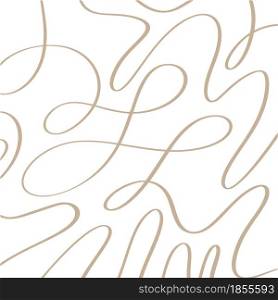 Stylish abstract pattern with brown geometric tangled lines on white background for story. Vector doodle calligraphic design.. Stylish abstract pattern with brown geometric tangled lines on white background for story. Vector doodle calligraphic design