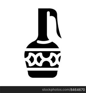 stylish arabian jug glyph icon vector. stylish arabian jug sign. isolated symbol illustration. stylish arabian jug glyph icon vector illustration