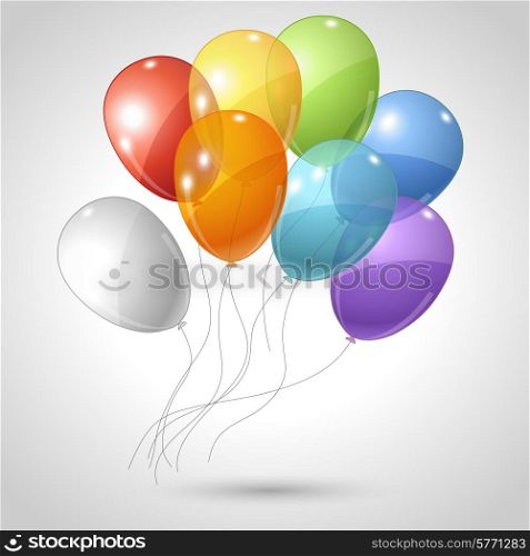 Stylish background with flying balloons. Vector eps 10.. Stylish background with flying balloons.