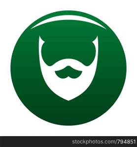 Stylish beard icon. Simple illustration of stylish beard vector icon for any design green. Stylish beard icon vector green