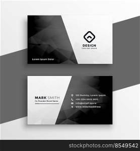 stylish black and white business card design