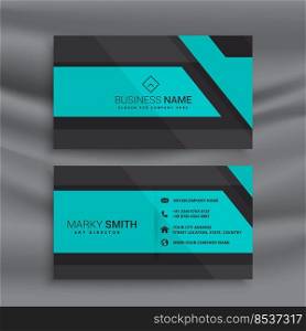 stylish blue business card design