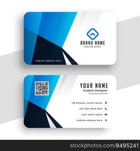 stylish blue business card for contact