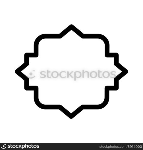 stylish border frame, icon on isolated background