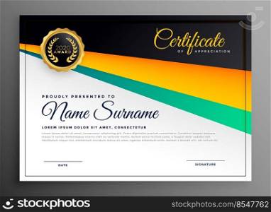 stylish certificate of appreciation template