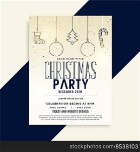 stylish christmas party celebration template design