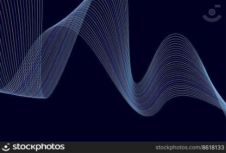 Stylish Colorful Lines wavy lines abstract background design Vector Illustration