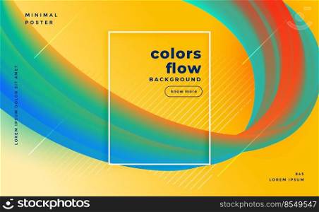 stylish colors flow abstract banner design