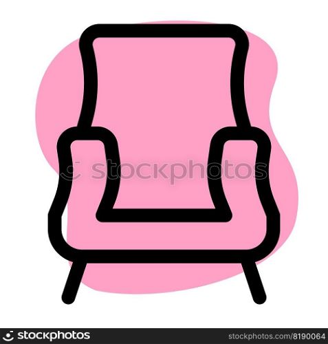 Stylish comfortable chair with side arms.