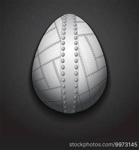 Stylish creative metal easter egg logo s&le text.. Stylish creative metal easter egg logo, Logo mock up template.