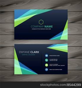 stylish dark abstract business card design