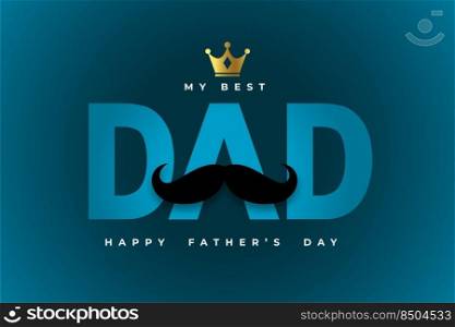 stylish fathers day background with golden crown