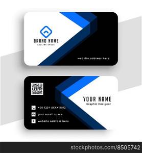 stylish geometric business card design