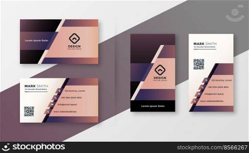 stylish geometric creative business card design template