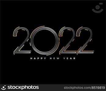stylish golden and silver 2022 new year wallpaper