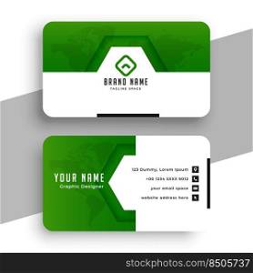 stylish green business card design