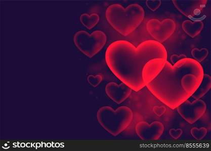 stylish hearts bubble romantic love background design