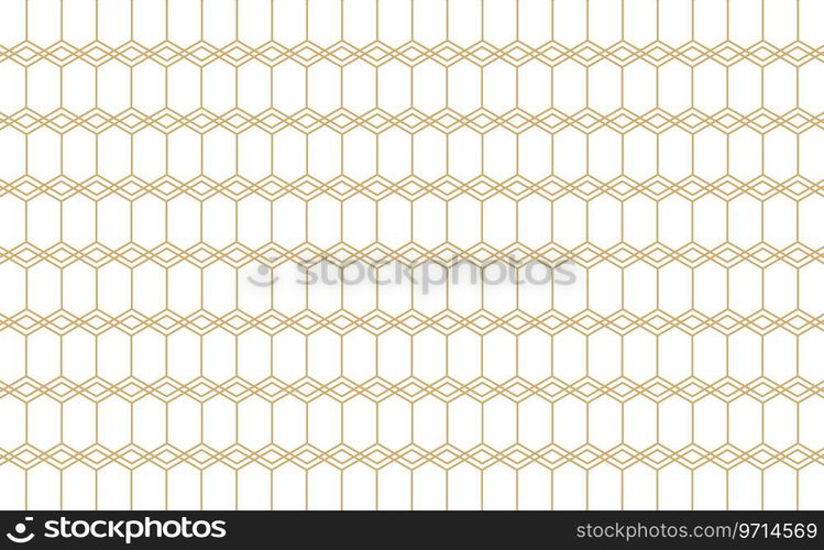 Stylish hexagonal line pattern background free Vector Image