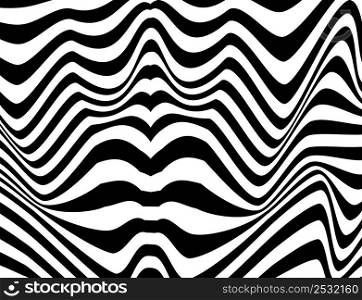 Stylish Lines, Creative Pattern, Perspective Linear Lines, Black And White Line Background Vector Art Illustration