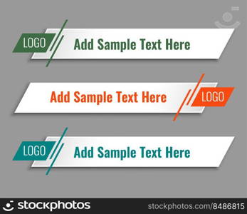 stylish lower third modern template design. stylish lower third modern template design vector illustration