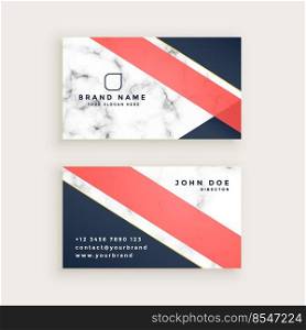 stylish marble texture business card design