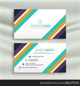 stylish modern line business card design